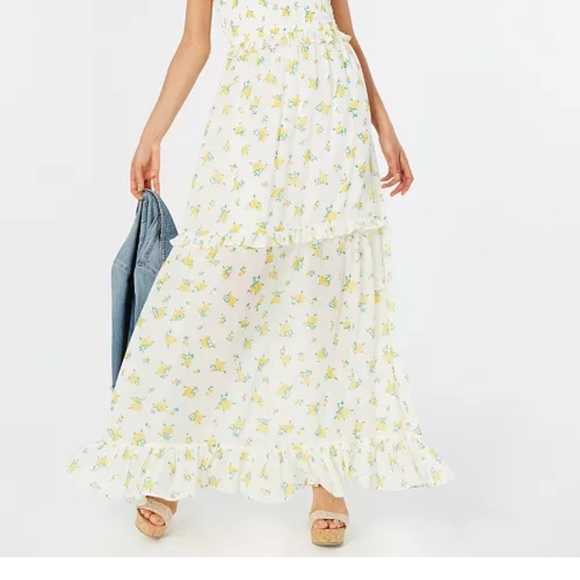 Betsey Johnson Floral Yellow Maxi Dress Size 2 NWT - Picture 9 of 9